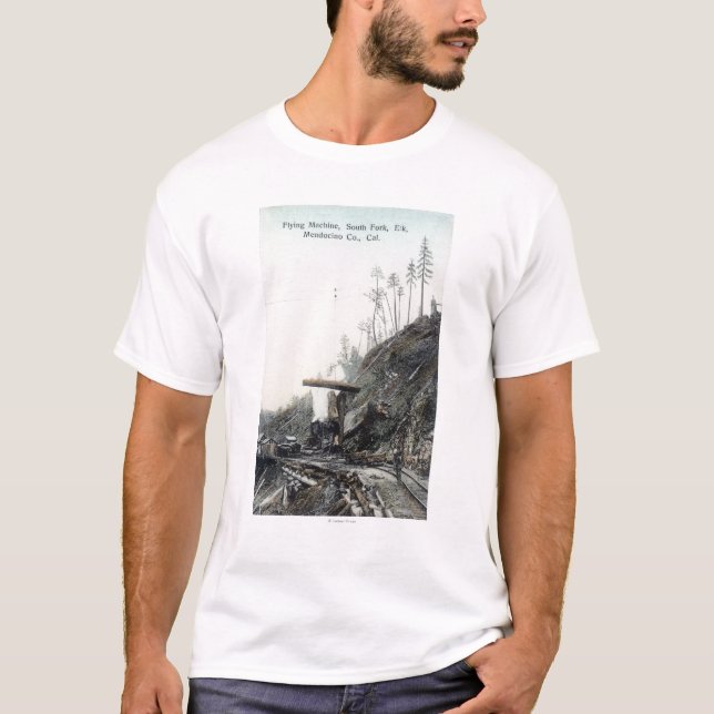 Camiseta Ideia do vôo que combina, ForkElk sul, CA (Frente)