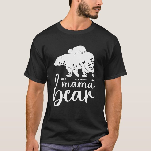 Camiseta Ideia excelente para o Dia das Mães A Mãe Ursa Eng (Frente)