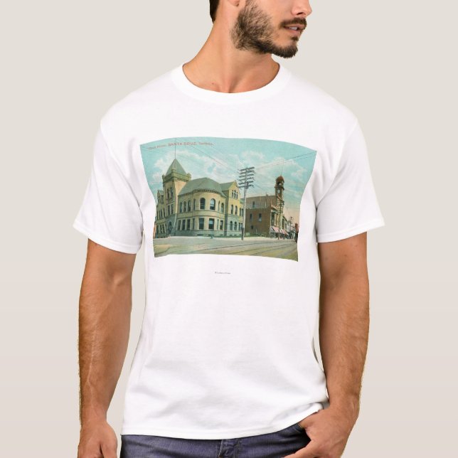 Camiseta Ideia exterior da corte HouseSanta Cruz, CA (Frente)