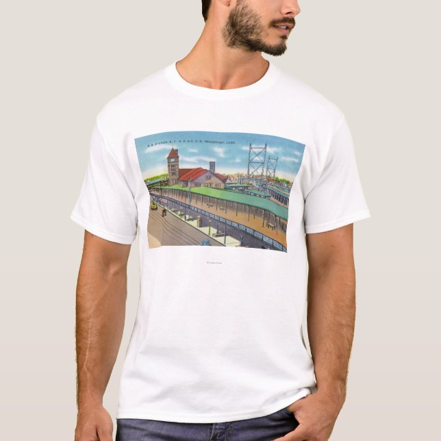 Camiseta Ideia exterior da estação de estrada de ferro (Frente)