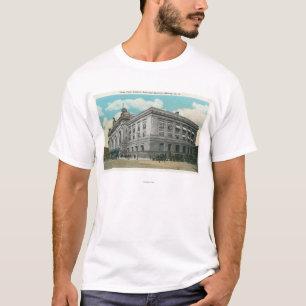 Camiseta Ideia exterior da estação de estrada de ferro