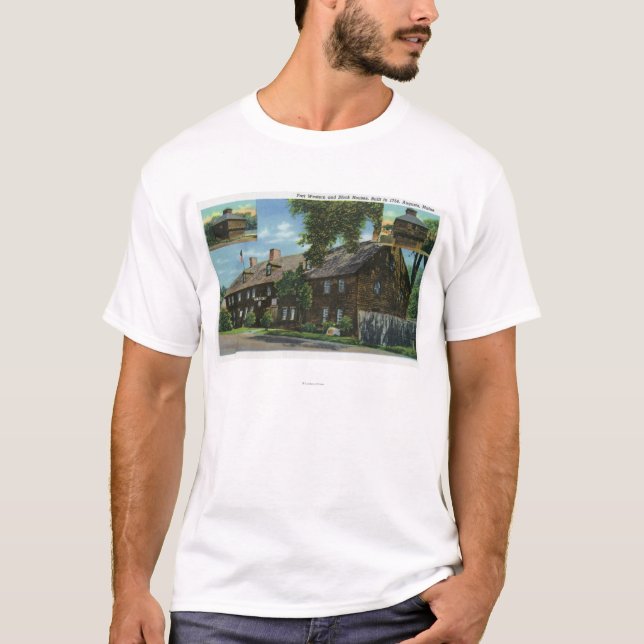 Camiseta Ideia exterior do Ft. Casas ocidentais e de bloco (Frente)