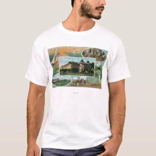 Camiseta Ideia exterior do Sanitarium e de vistas cénicos