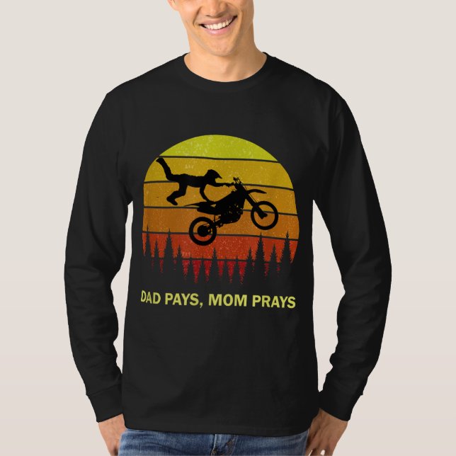 Camiseta Ideia Motocross Engraçada Para Pai Mãe Filho Dirt  (Frente)