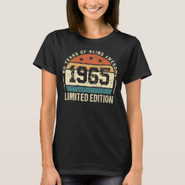 Camiseta Ideia retrô de 60 anos de aniversário Vintage 1965
