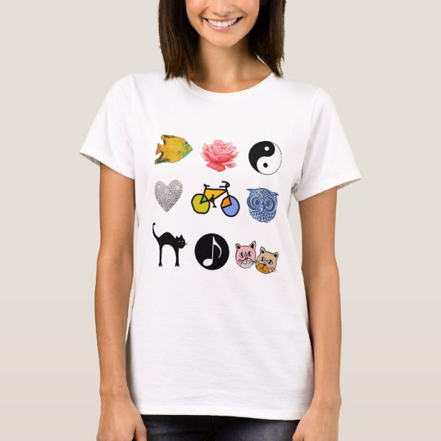 Camiseta ideias bonitas para meninas (Frente)