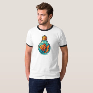Camiseta Ideias Brilhantes Natações Profundas - Camisa-T