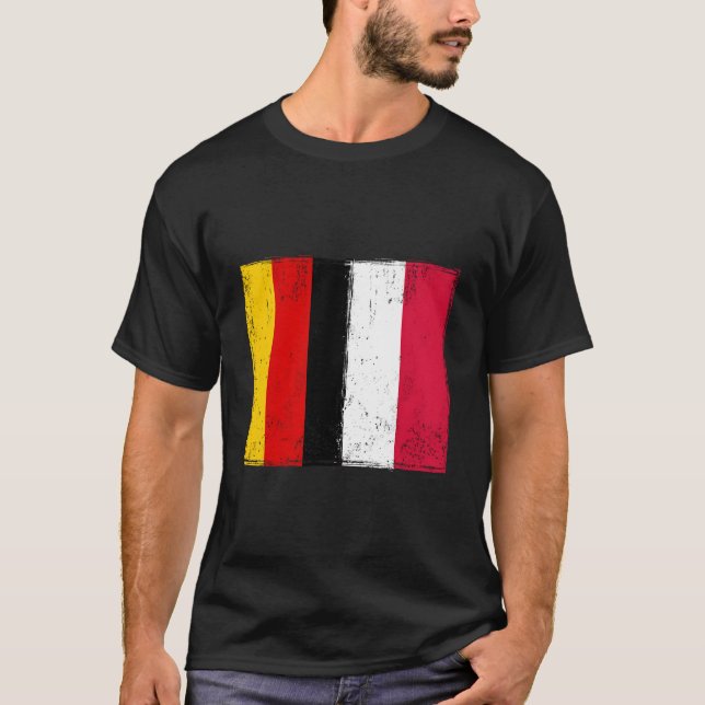 Camiseta Ideias De Bandeiras Alemãs Para Crianças Alemanha  (Frente)