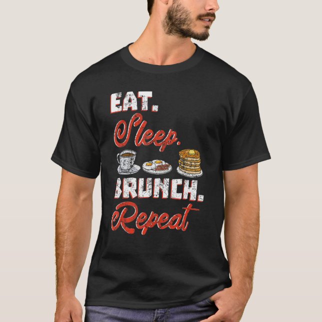 Camiseta Ideias de Brunch Receitas de Comida Mimosa Café da (Frente)