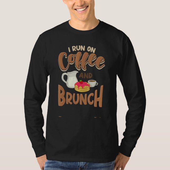 Camiseta Ideias de Brunch Receitas de Comida Mimosa Café da (Frente)