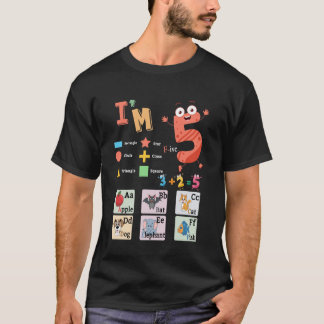 Camiseta Ideias De Forma E Celular De Alfabeto Para Criança