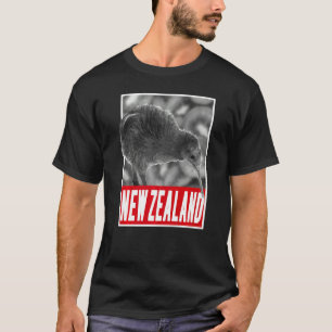 Camiseta Ideias de Kiwi Nova Zelândia Retro Nova Zelândia M