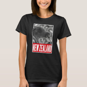 Camiseta Ideias de Kiwi Nova Zelândia Retro Nova Zelândia M