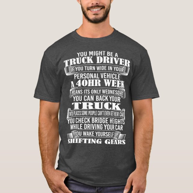 Camiseta Ideias De Presente Para Motoristas De Caminhões (Frente)
