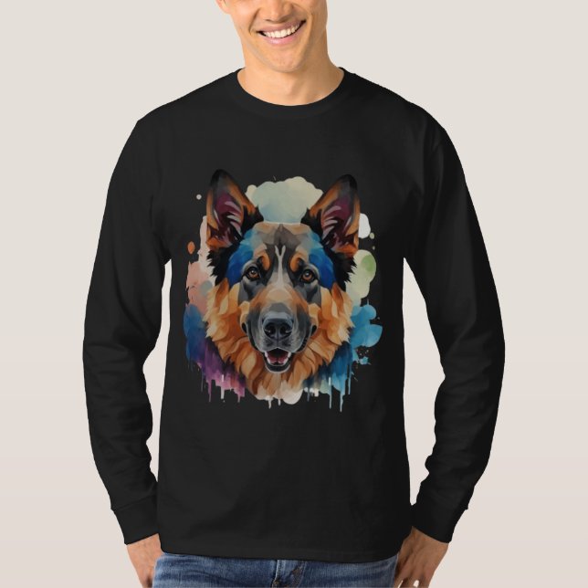 Camiseta Ideias de presentes para cães german shepherd (Frente)