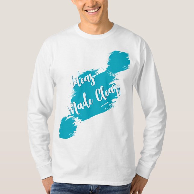 Camiseta Ideias Deixadas Claras E Longas Capas T-Shir (Frente)