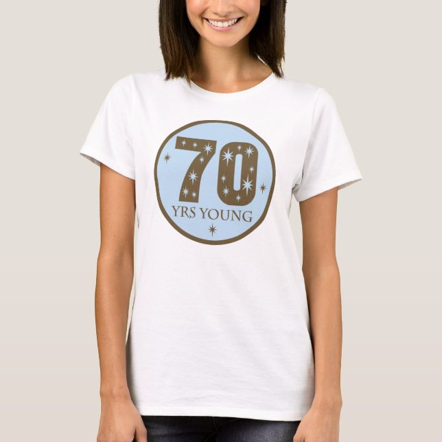 Camiseta ideias do presente de aniversário do 70 (Frente)