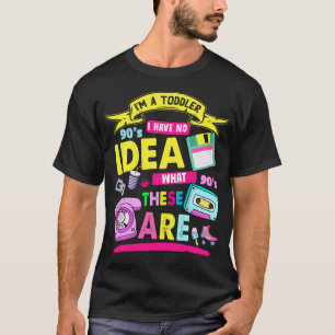 Camiseta Ideias dos Anos 90 para Crianças Tema dos Anos 90