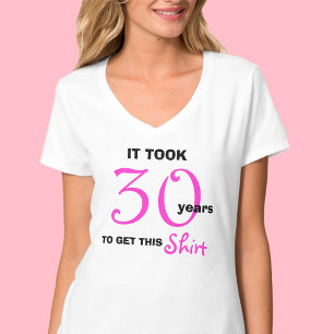 Camiseta Ideias dos presentes de aniversário de 30 anos