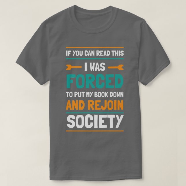 Camiseta Ideias Engraçadas De Pasta De Livros Para Leitores (Frente do Design)