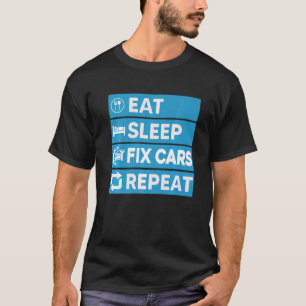 Camiseta Ideias Mecânicas Automáticas Comem Carros de Corre