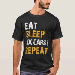 Camiseta Ideias Mecânicas Automáticas Comem Carros de Corre