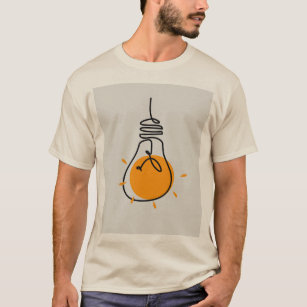 Camiseta ideias sejam/venham como luzes em T-Shirt simples 