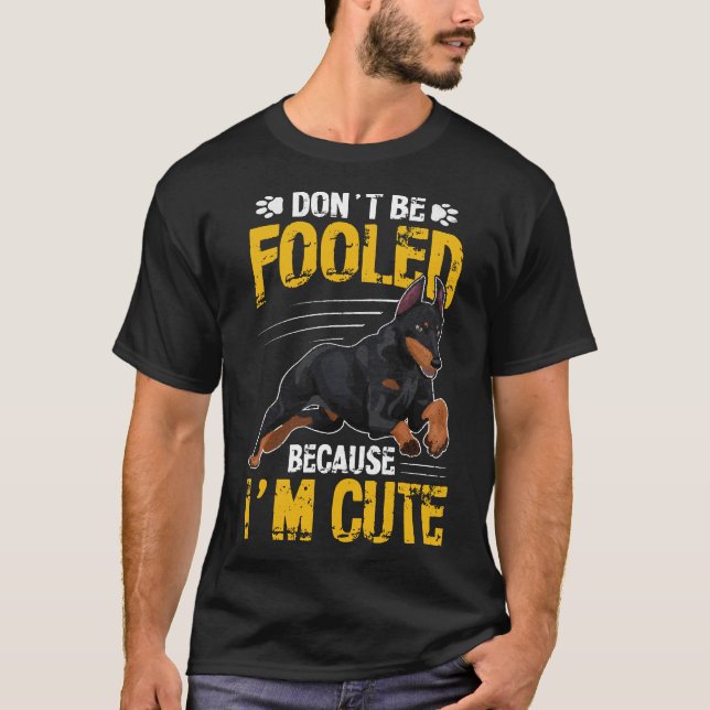 Camiseta Ideias Únicas Para Dobie Doberman Dobe Mamãe Sayin (Frente)