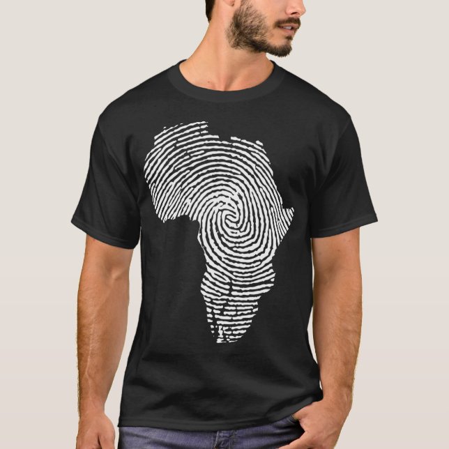 Camiseta Identidade Africana, Orgulho Negro Africano Americ (Frente)