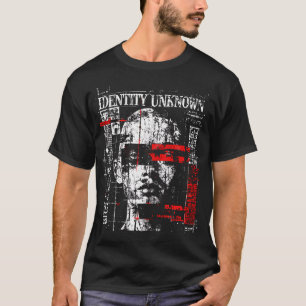 Camiseta IDENTIDADE DESCONHECIDA Moda Urbana Conceitual Som