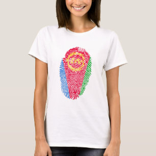 Camiseta Identidade do Orgulho do País de Impressão Digit