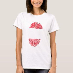 Camiseta Identidade do Orgulho do País de Impressão Digit