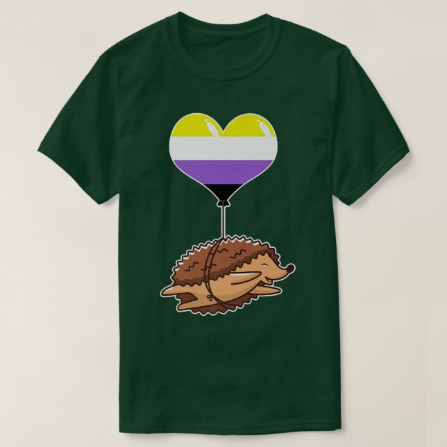 Camiseta Identidade visual não binária do cão de Hedgeog ge (Frente do Design)