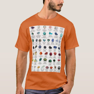 Camiseta identificação de cristais e pedras preciosas Premi