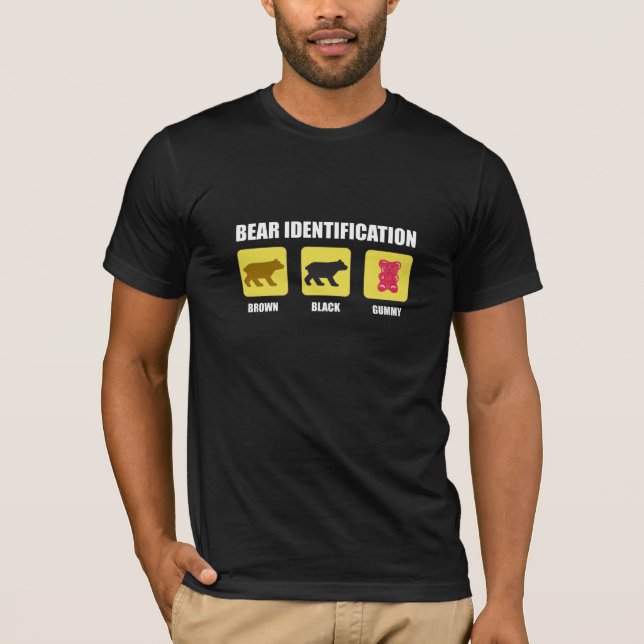 Camiseta Identificação de Urso Engraçado (Frente)