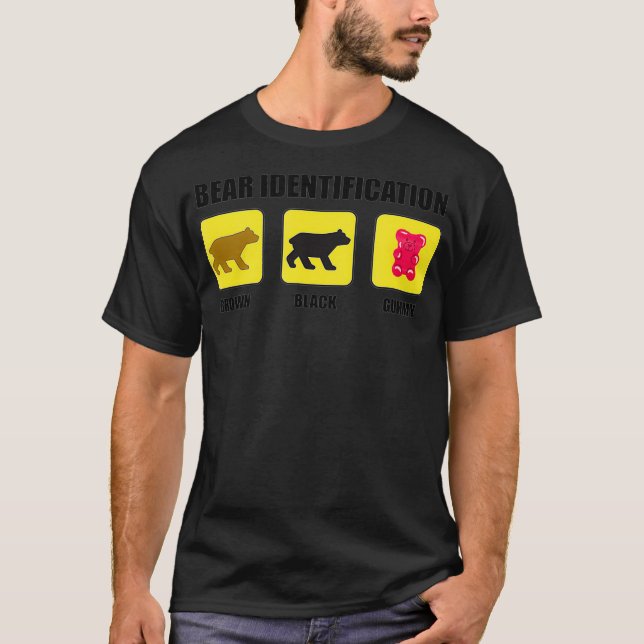 Camiseta Identificação de Urso Engraçado (Frente)