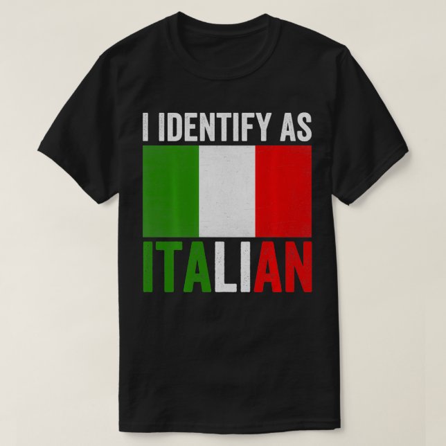 Camiseta Identifico Como Sinalizador Italiano Funny (Frente do Design)