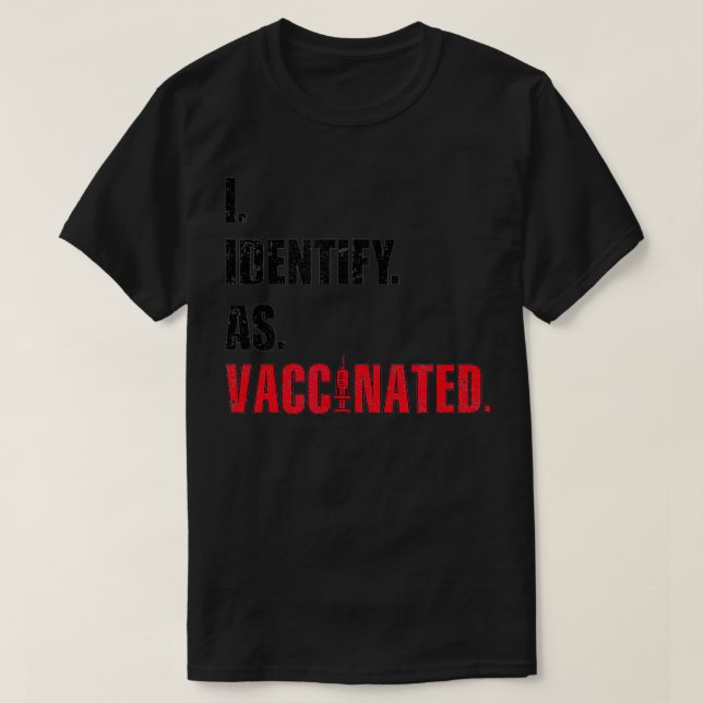 Camiseta Identifico Como Vacinado (Frente do Design)