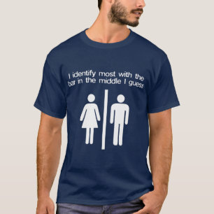Camiseta Identifico-Me Com A Fila Do Gênero Médio Não-Bi