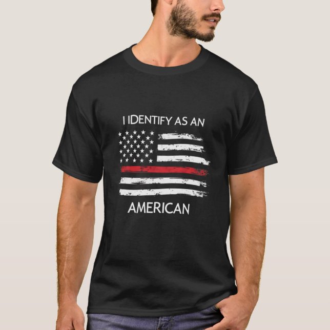 Camiseta Identifico-Me Como Americano (Frente)