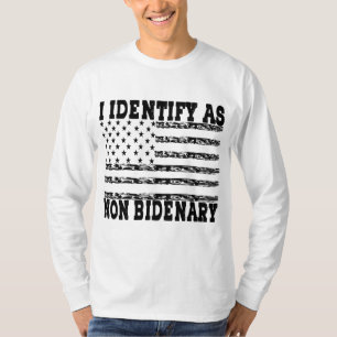Camiseta Identifico-Me Como T-Shirt Não-Bidenário