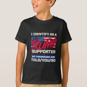 Camiseta Identifico-Me Como Um Apoiador De Trump Que As Min