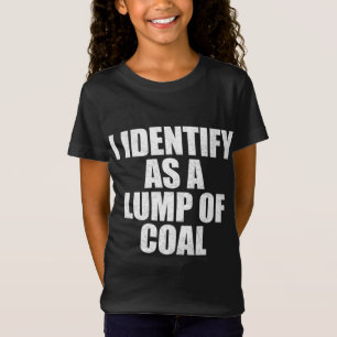 Camiseta Identifico-Me Como Um Bloco De Carvão - Simples Cr