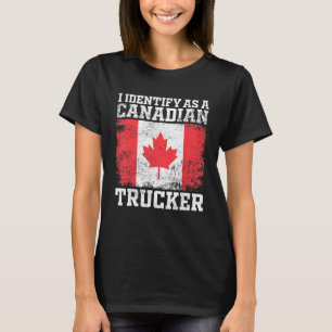 Camiseta Identifico-Me Como Um Caminhoneiro Canadense Suppo