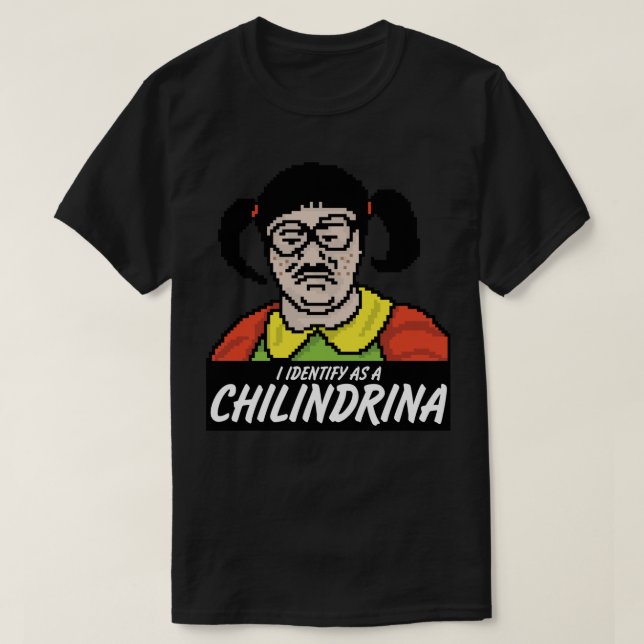 Camiseta Identifico-Me Como Um Pau De Chilindrina (Frente do Design)