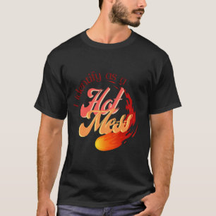 Camiseta Identifico-me como uma gostosa, divertida, design 
