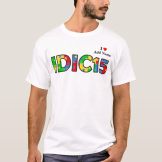 Camiseta IDIC15 Mens Mostra Quebra-cabeça de Multicores Per