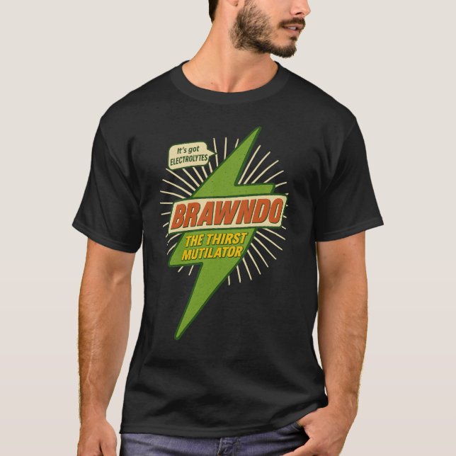 Camiseta Idiocracy Brawndo – Paródia de Eletrólito (Frente)