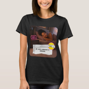 Camiseta Idioma do Amor Piadas de Embrulho de Chic