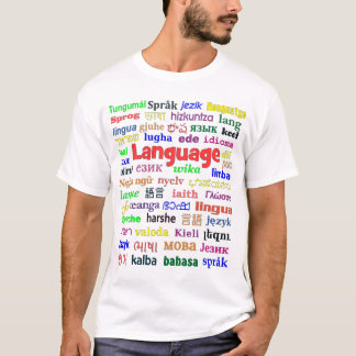 Camiseta Idioma em muitos idiomas c